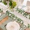 2Pack White 13Ft Artificial Eucalyptus Garland with Flowers, Fake Rose Gypsophila Vine Rose Garlands Decor, Floral Flower Greenery Garland for Wedding Home Table Decor (White)
